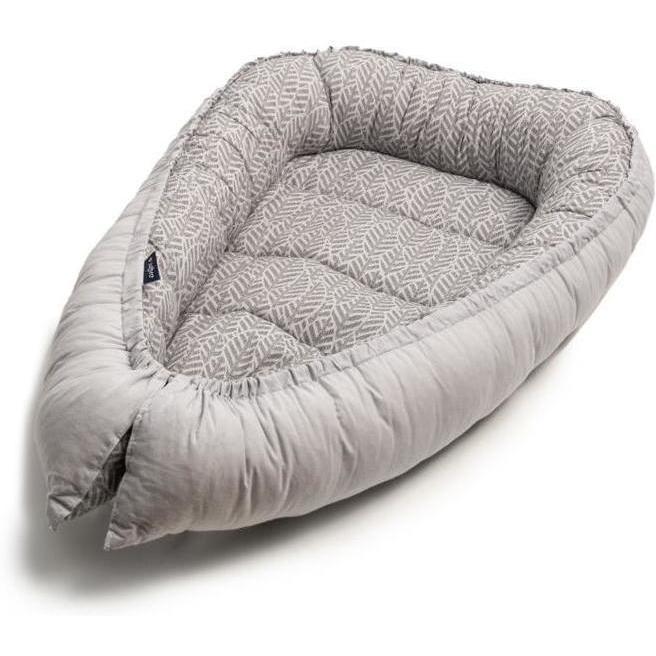 Baby Nest Womar Zaffiro cu 2 Fete, Grey Leaves