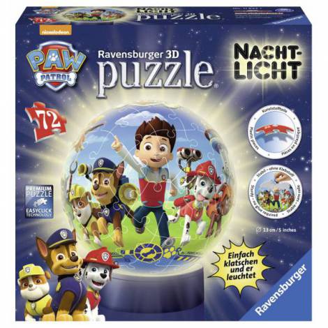 Puzzle 3D Paw Patrol Ravensburger 72 piese LED