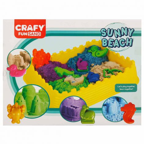 Nisip Kinetic Crafy Fun Sand 1kg + Accesorii - imagine 5