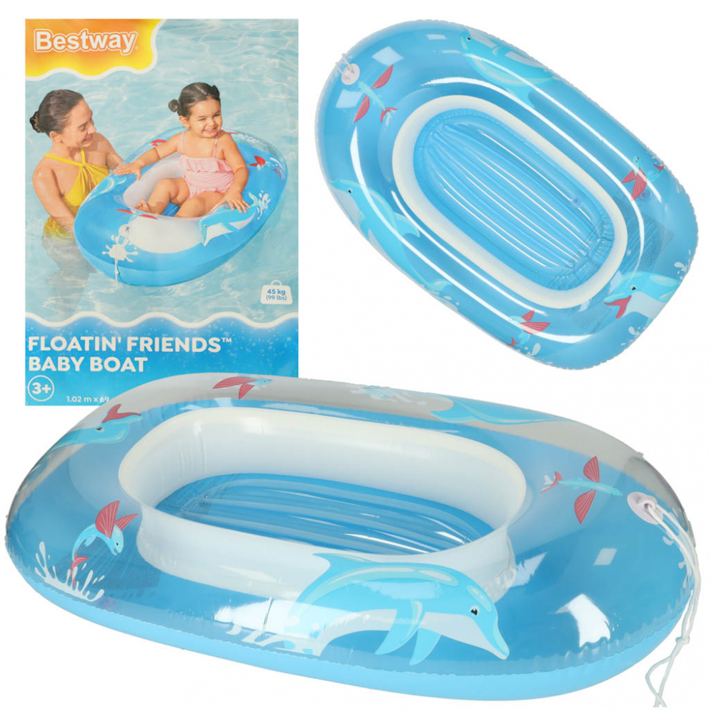 Barca gonflabila copii Blue Delphin, Bestway - imagine 3