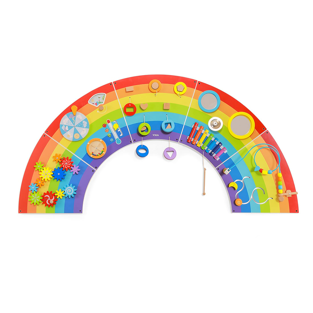 Jucărie Perete Activități Viga Curcubeu Montessori