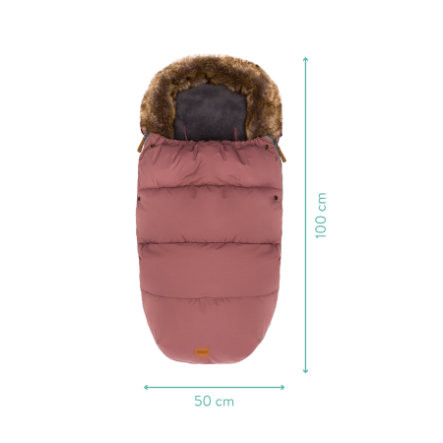 Sac Iarnă Fillikid cu Guler Detașabil Roz Pudră - imagine 6