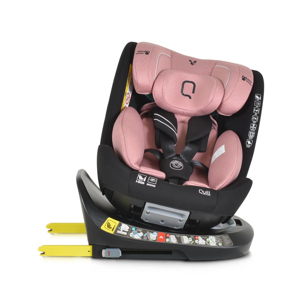 Scaun Auto Cangaroo Quill Isofix Pink 0-12 Ani - imagine 2