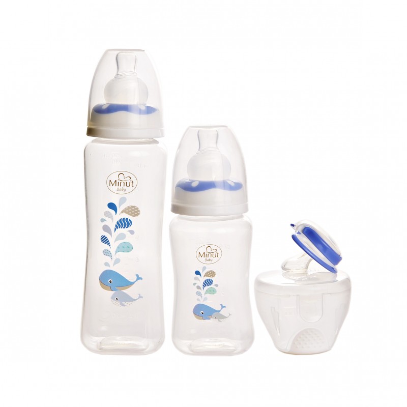 Set Hranire Minut Baby 3 piese Bleu