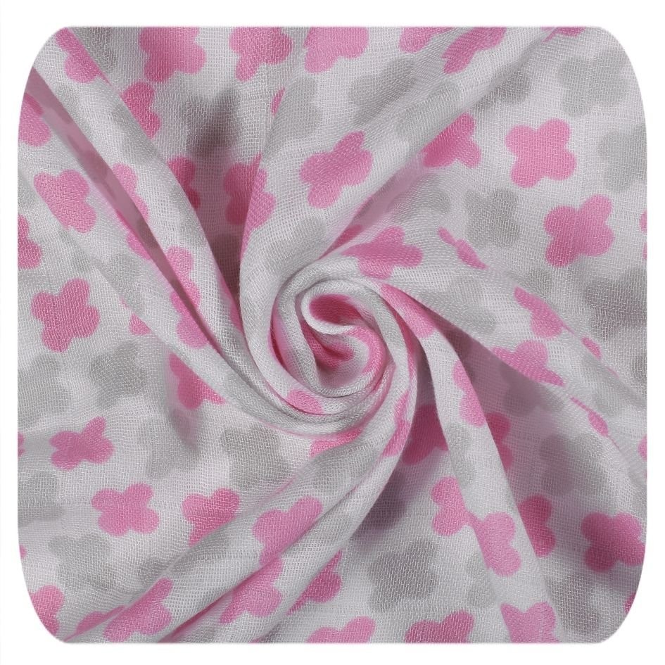 Cearceaf Bambus Elastic Xkko 60x120 cm Pink