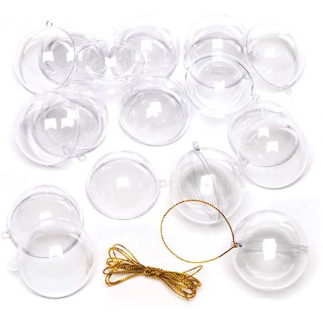 Set 12 Globuri Transparente Baker Ross Decorează