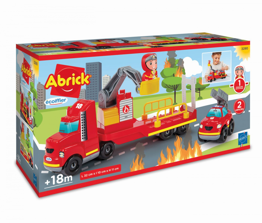 Ecoiffier Abrick Camion Pompieri cu Scara