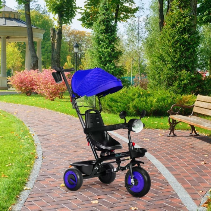 Ecotoys Tricicleta 3in1 Albastru Copii 6luni-6ani - imagine 6