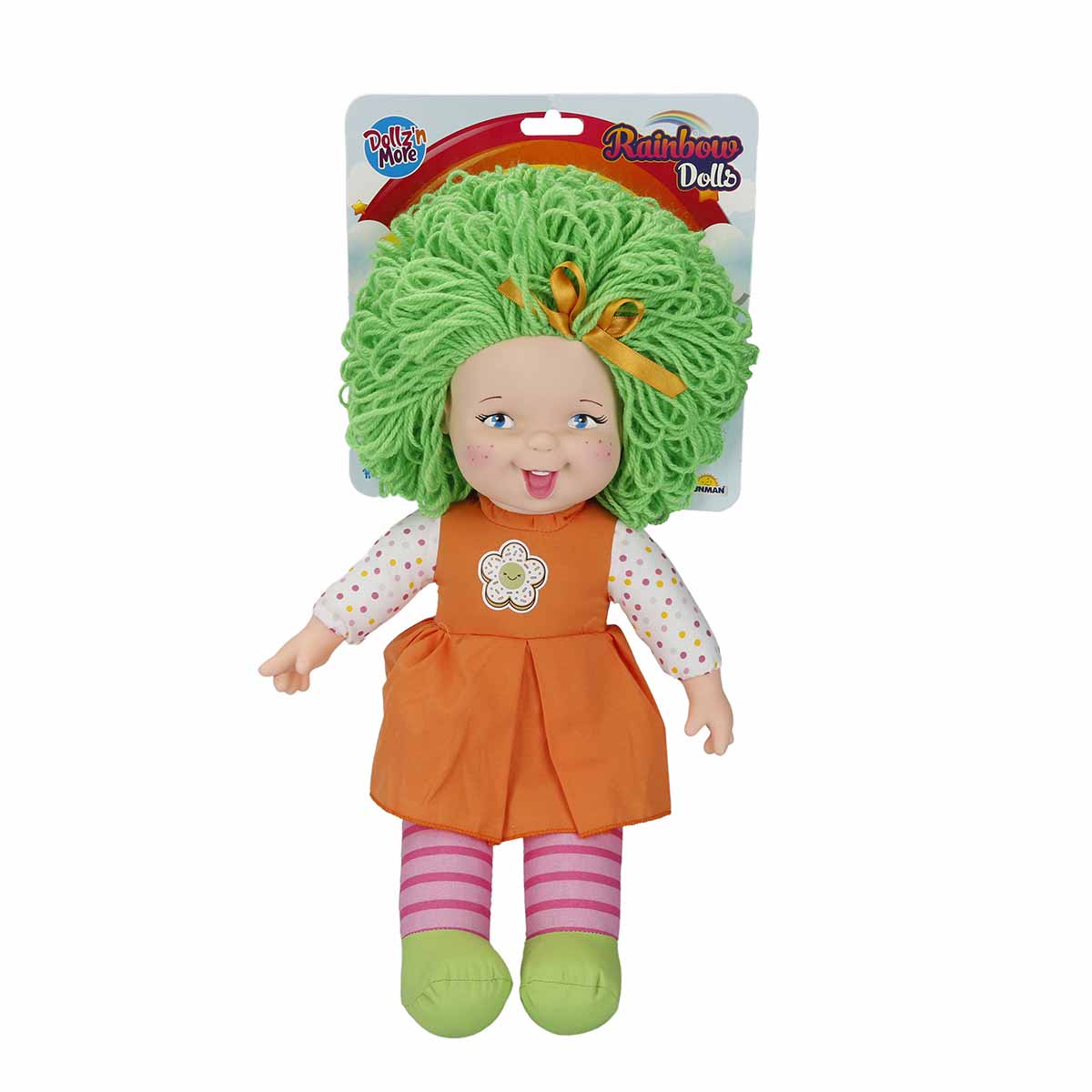 Papusa Rainbow Dolls păr verde 45 cm Dollz n More
