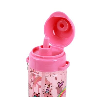 Sticlă cu pai Tritan Unicorni 400ml Itotal