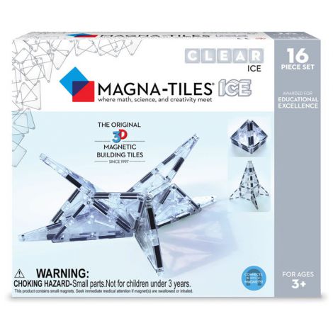 Set Magnetic Magna-Tiles ICE Transparent, 16 Piese