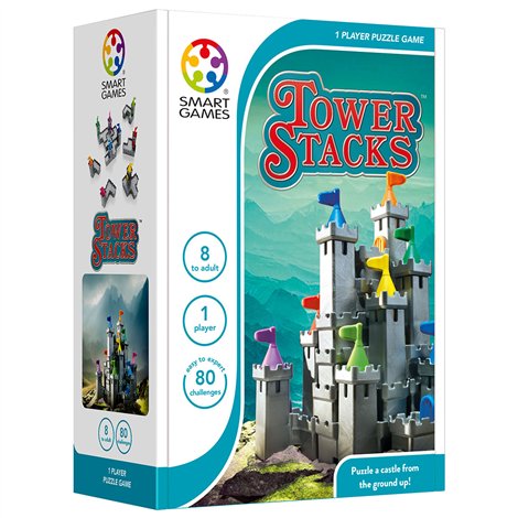 Smart Games Tower Stacks | Joc Logică 80 Provocări