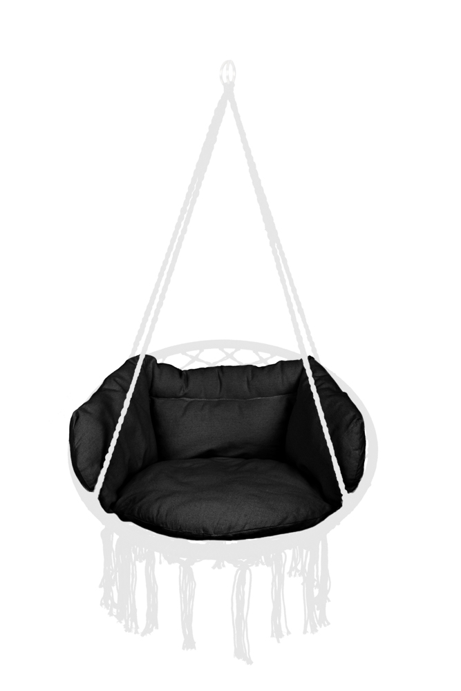 Pernă leagăn cuib Ikonka, Black, catifelată - imagine 2