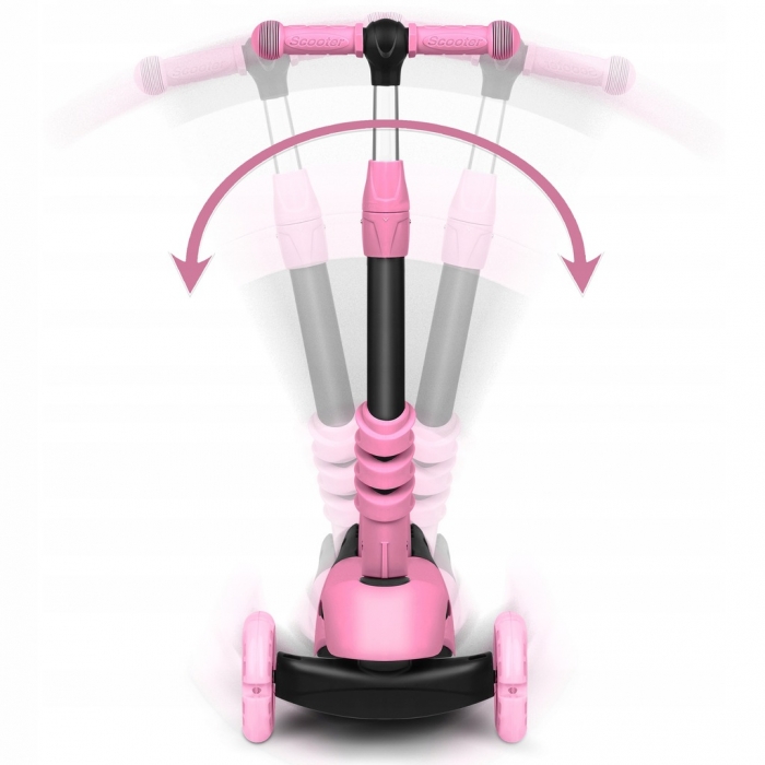 Trotineta 4 in 1 Ricokids Todi Roz cu Maner Parental - imagine 3