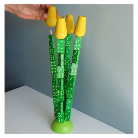 Domino Tulips Milaniwood - Joc Educativ din Lemn - imagine 5