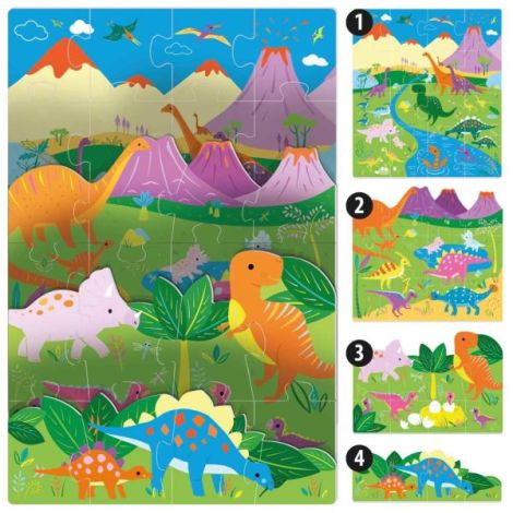 Puzzle Dinozauri Headu - Joc Educativ Copii