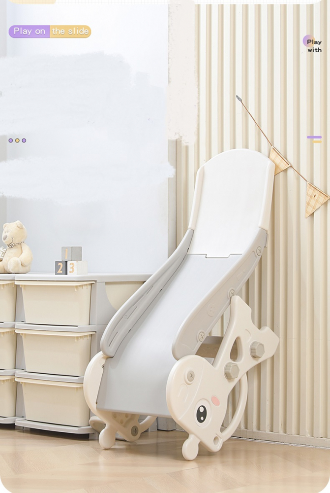 Tobogan Nichiduta Deer Blue cu Baschet Pliabil - imagine 3
