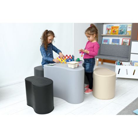 Set Pufuri LO3 Masa+Scaune Gri-Bej Moje Bambino - imagine 7