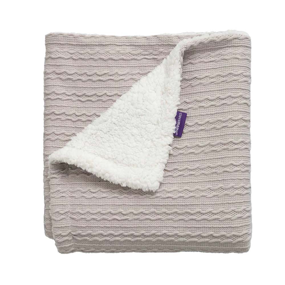Paturica Clevamama Lux Sherpa Grey 75x100 cm - imagine 4