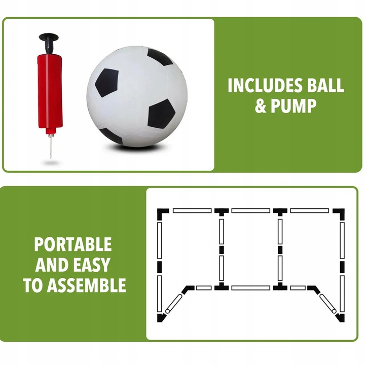 Poarta Fotbal Matadi cu Minge, Pompa | Set Complet - imagine 2
