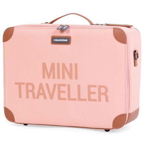 Valiza Childhome Mini Traveller Roz - Compactă & Practică - imagine 7