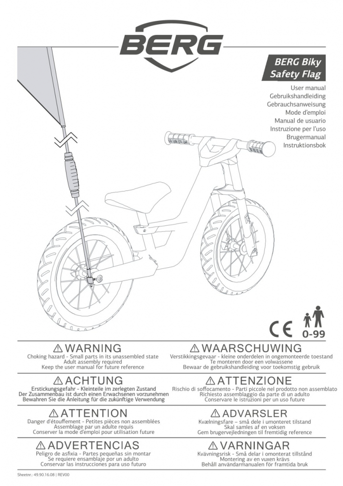 Stegulet Berg Biky - Accesoriu Bicicletă Copii