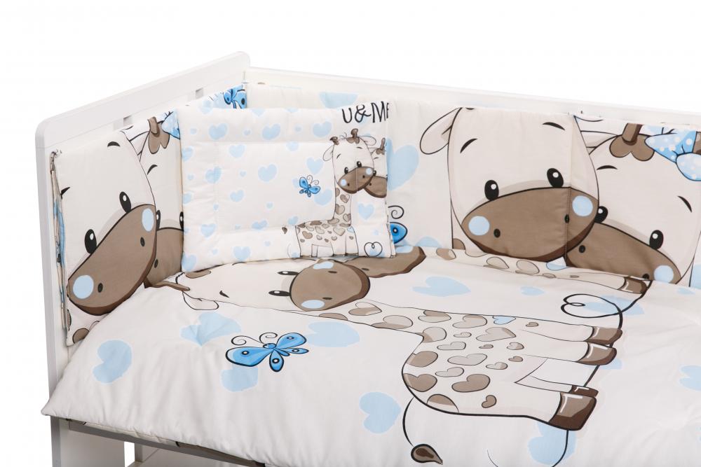 Set Lenjerie Patut 5 Piese UMe Blue Nichiduta - imagine 3