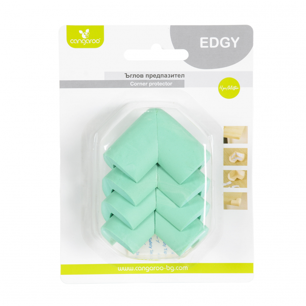 Set 4 protecții colțuri Cangaroo Edgy Mint, Moale - imagine 4