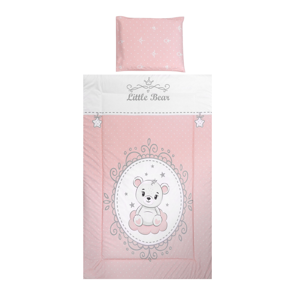 Lenjerie Pat Bumbac Ranforce Lorelli, 3 Piese, Pink - imagine 2