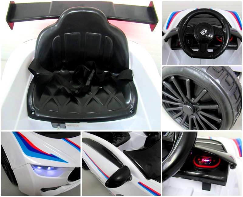 Mașinuță Electrică Cabrio B5 Alb | Autokids - imagine 2