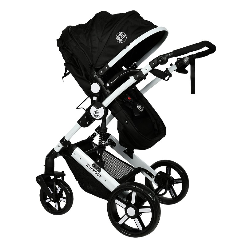 Carucior 2 in 1 Buf Boof X2 Black Reversibil 0-36 luni