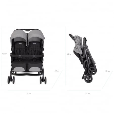 Carucior Gemeni Graco DuoRider Steeple Gray - imagine 6