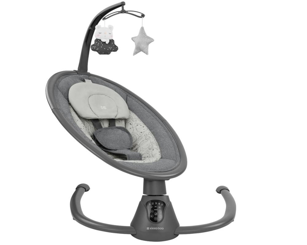 Leagan Electric Kikkaboo cu Telecomanda - Gri - imagine 4