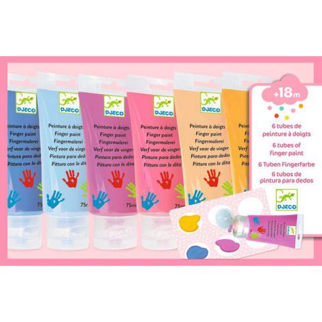 Djeco Culori pictat cu mana 6 culori non-toxice
