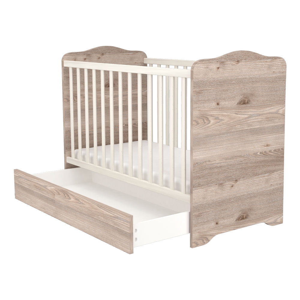 Pătuț Hubners Sofia 120x60 cu Sertar, Lemn - imagine 3