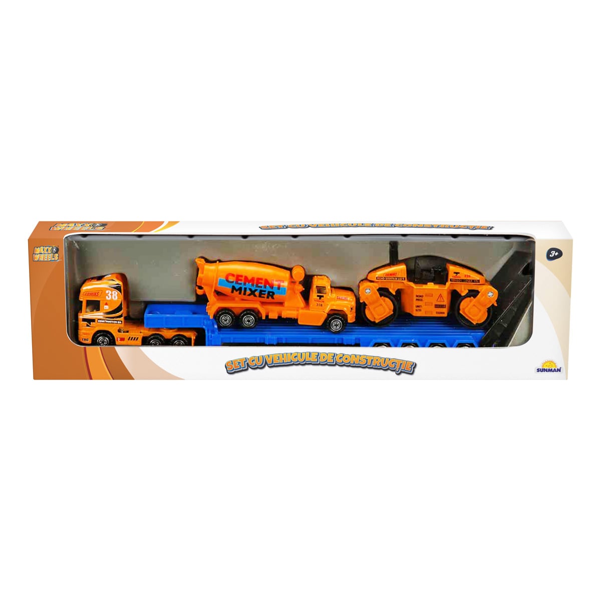 Set Maxx Wheels Camion cu Betoniera si Cilindru