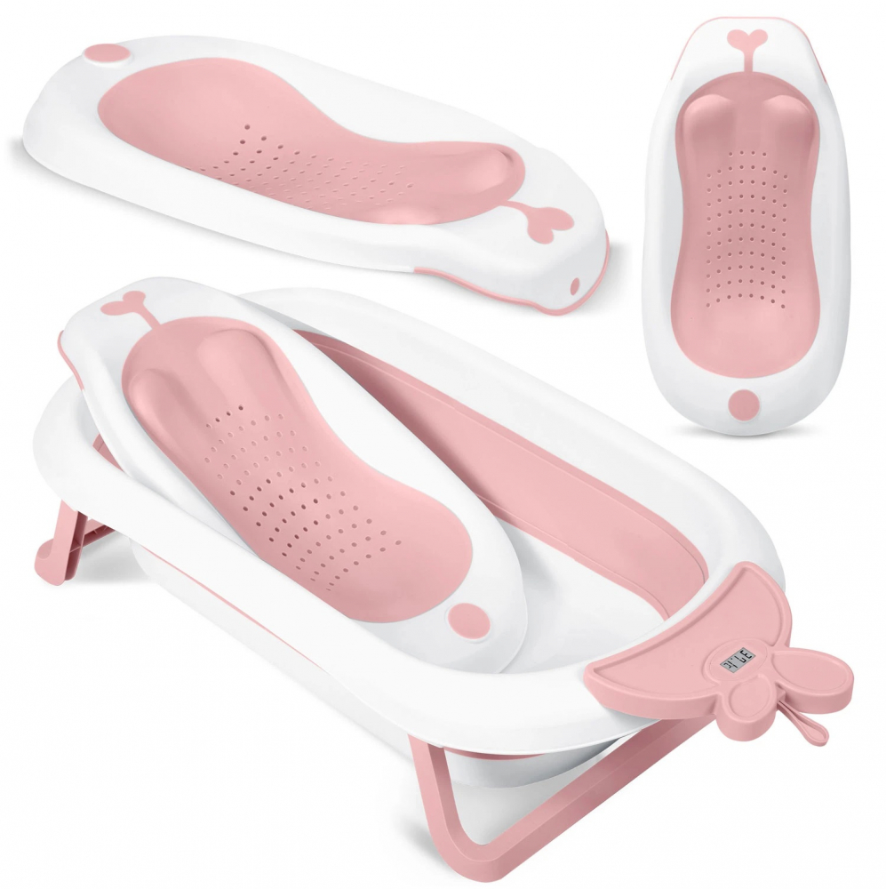 Cădiță Pliabilă Ricokids Butterfly Pink cu Termometru - imagine 9