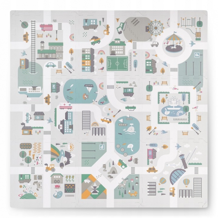 Covor Puzzle Nukido Town, EVA Antialunecare