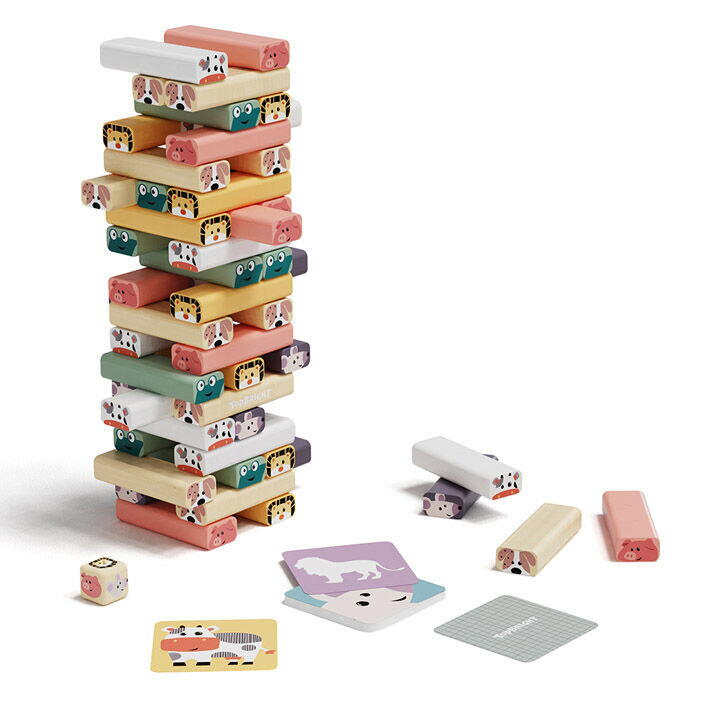 Turnul instabil Topbright | Joc educativ animale