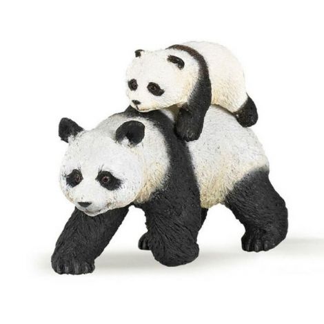 Papo Figurina Panda Cu Pui - Jucarie Educativa - imagine 2