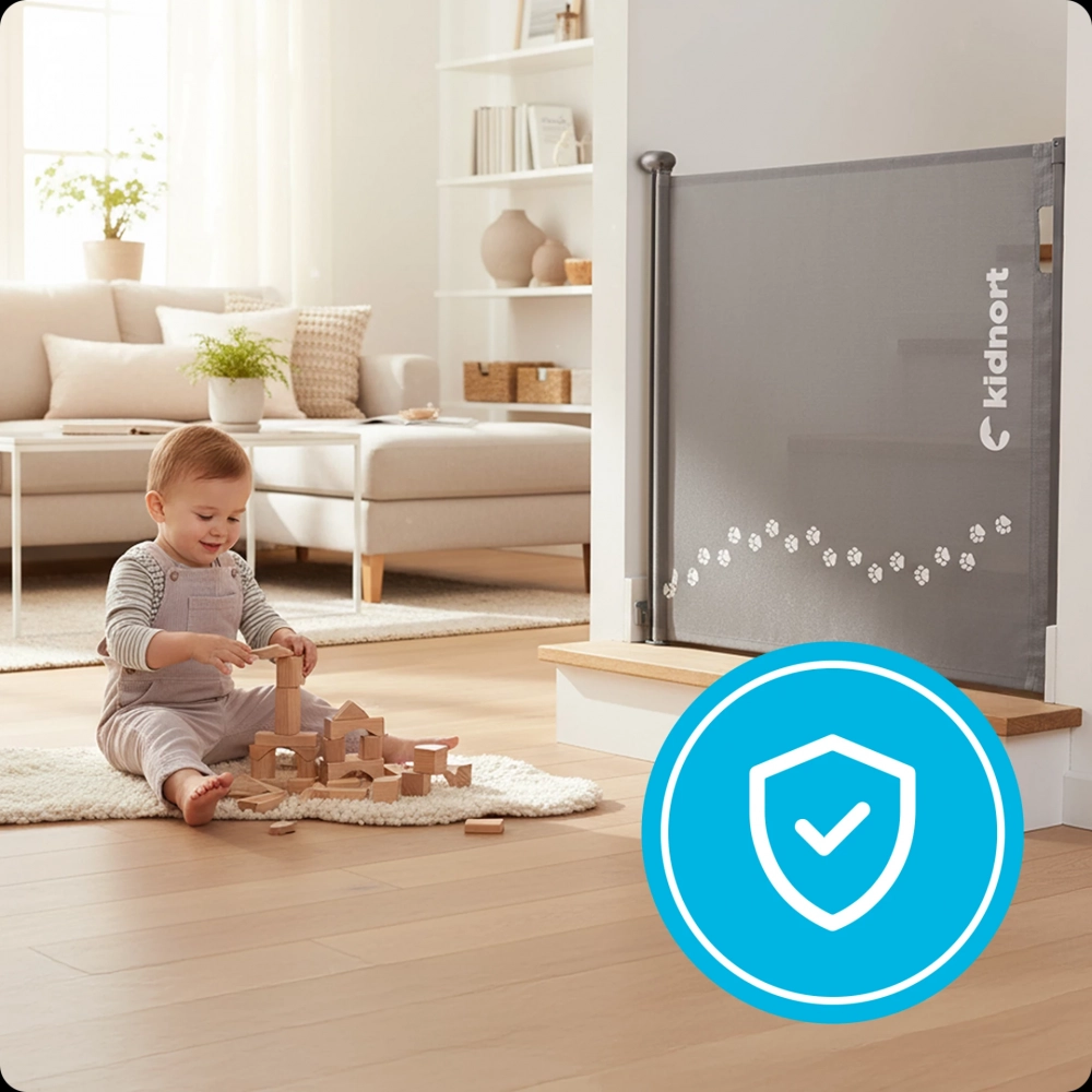 Poarta Siguranta Rulabila Kidnort Sakerhet White - imagine 10