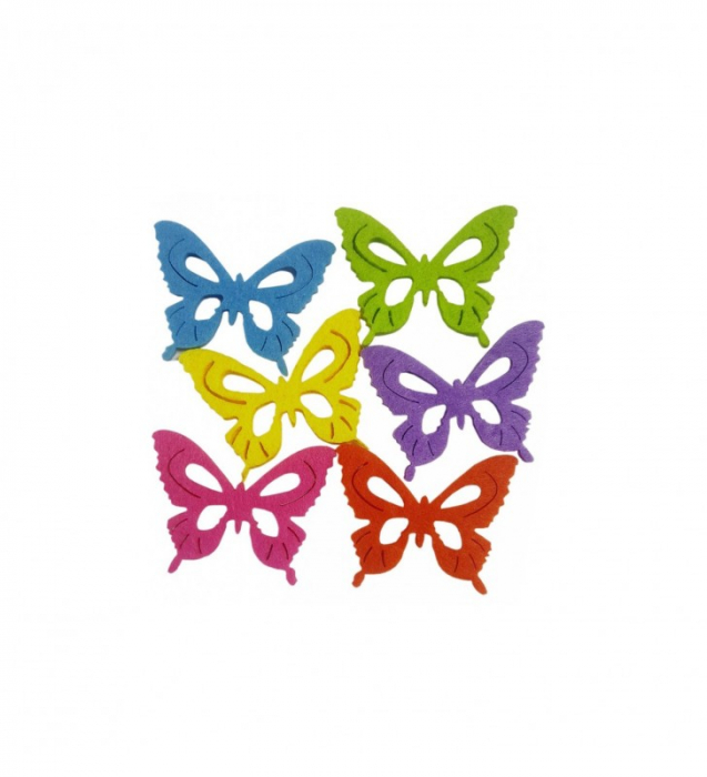 Set 6 Fluturi Felt Colorart - Activități Senzoriale