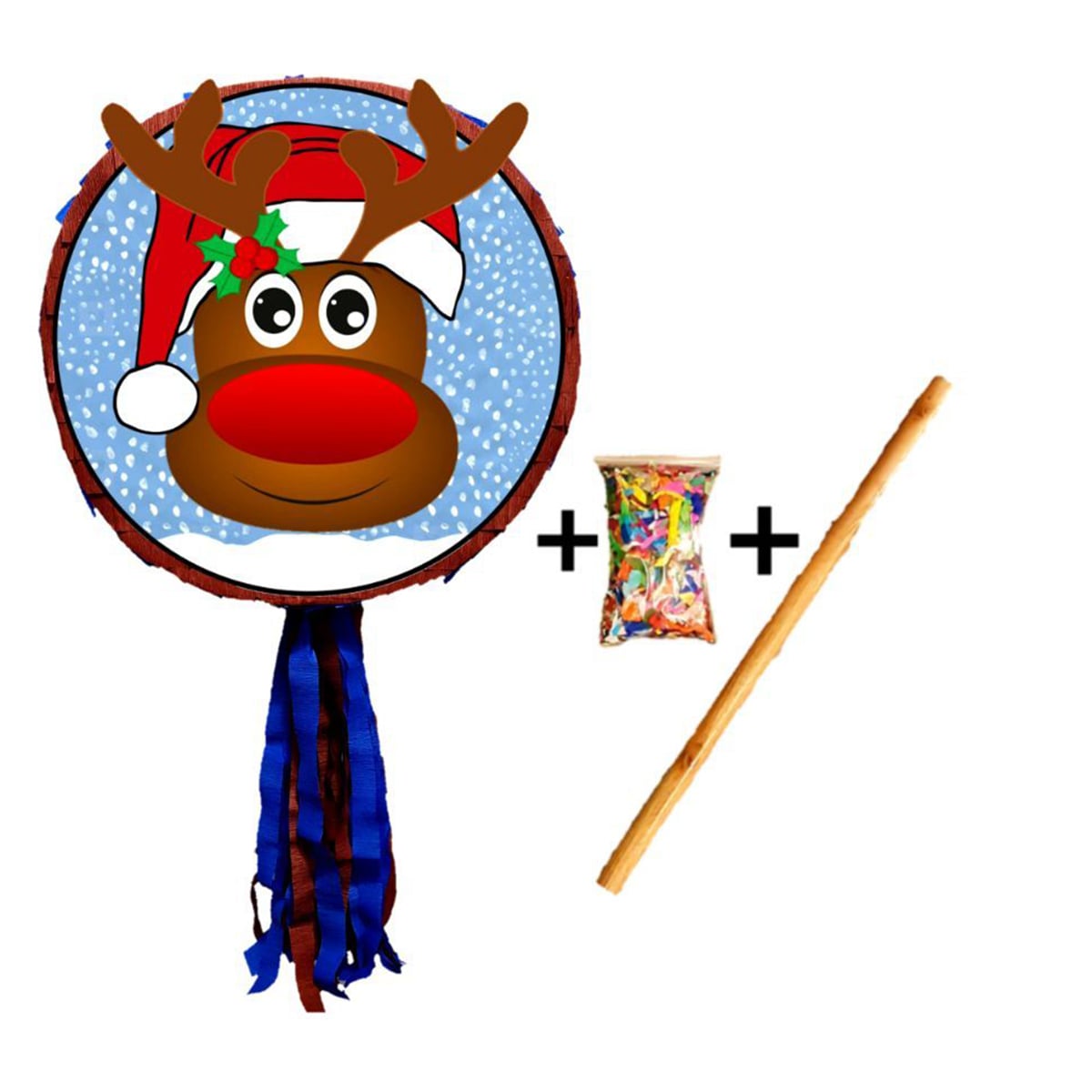 Pinata Renul PinaStar cu Bat si Confetti