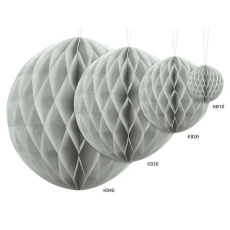 Party Deco Honeycomb Gri 10cm - Decoratie Carnaval - imagine 2