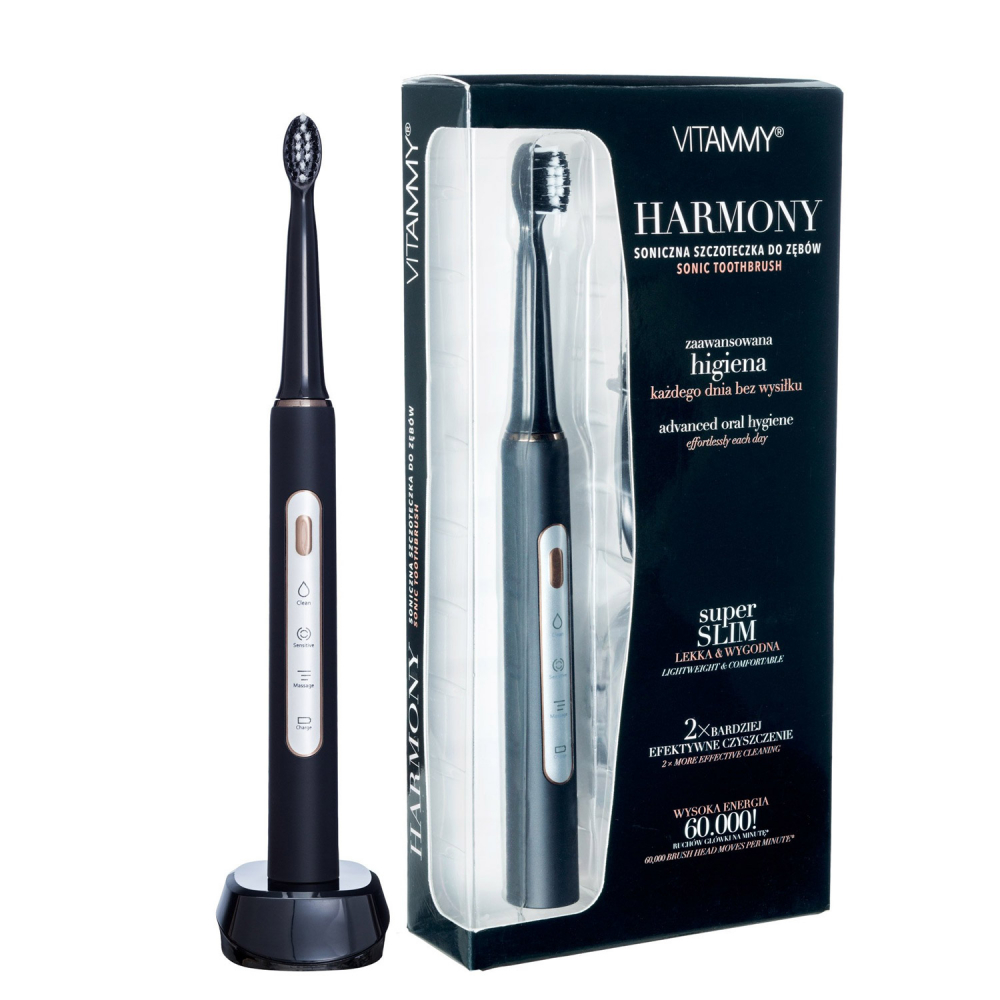 Periuță Electrică Vitammy Harmony, 60000 Vibrații, Negru - imagine 4