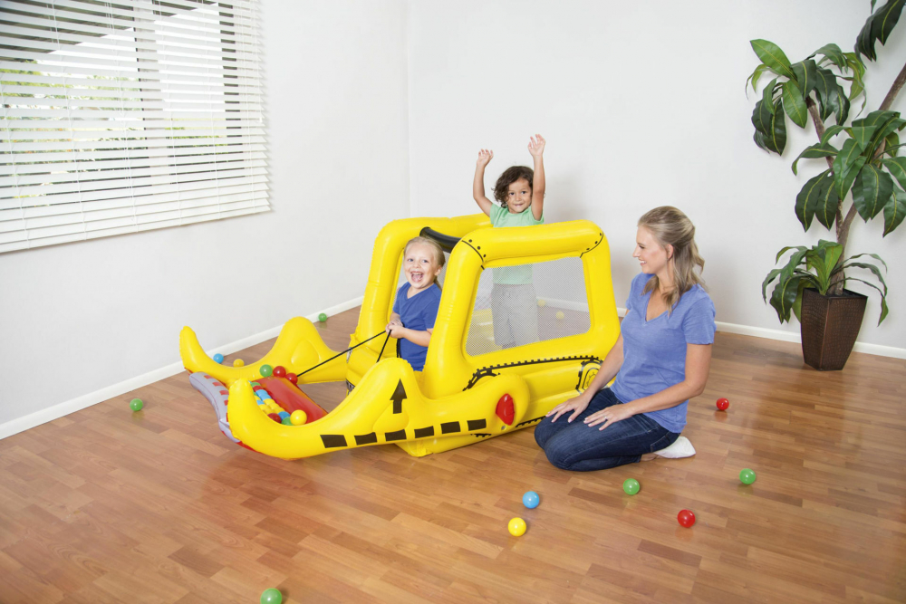 Loc de joacă gonflabil Bestway Excavator, include 25 mingi - imagine 2