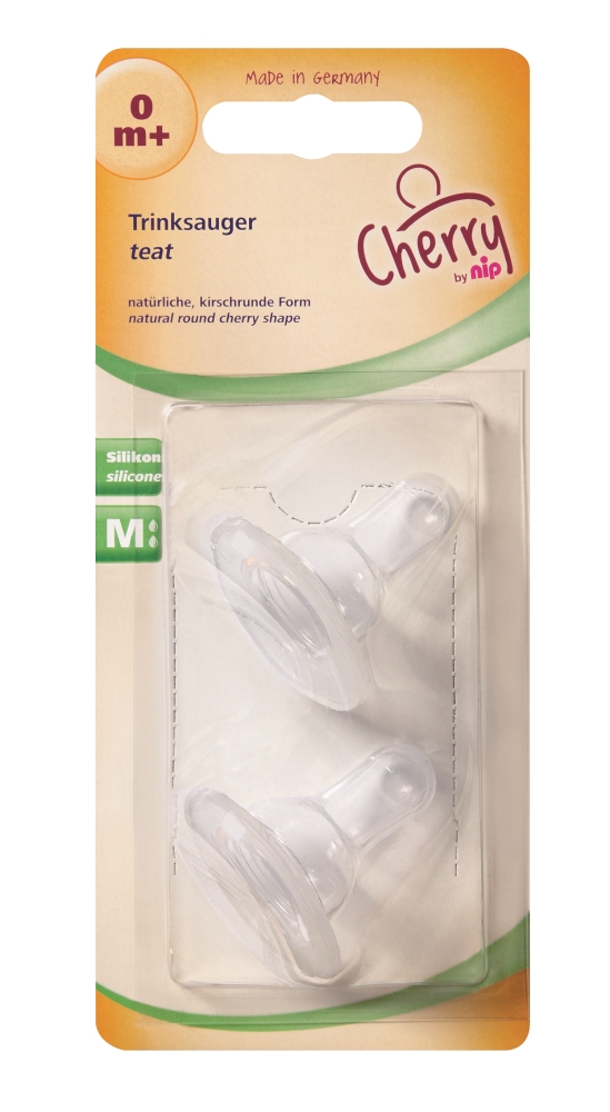 Tetine Silicon Cherry Nip, Lapte, Universale, 2 Buc - imagine 4