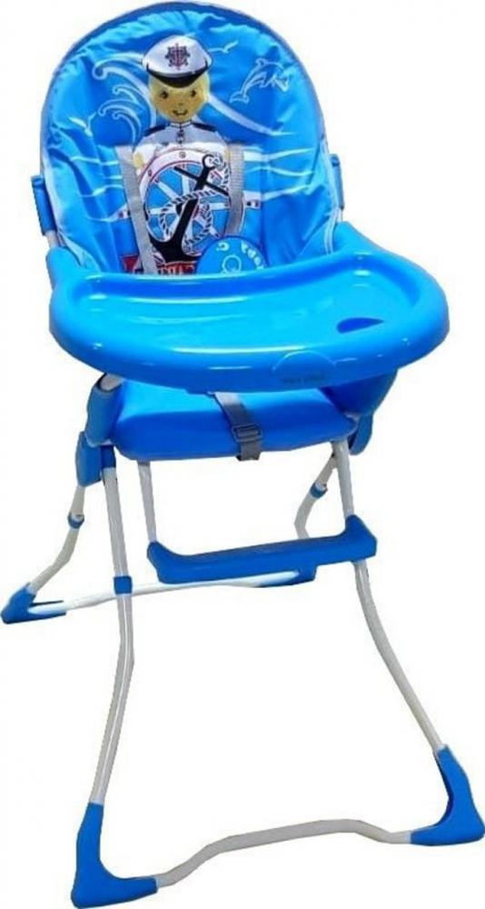 Scaun masă Baby Care Micul Marinar pliabil cu centură - imagine 4