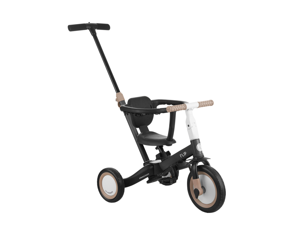 Tricicleta KikkaBoo Flip 5-in-1, Neagră