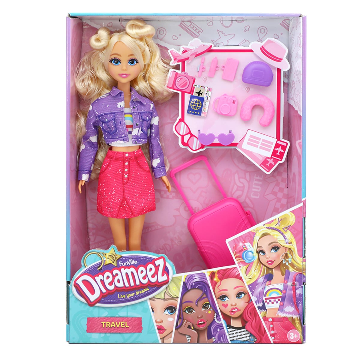 Papușă cu Set de Călătorie Dreameez